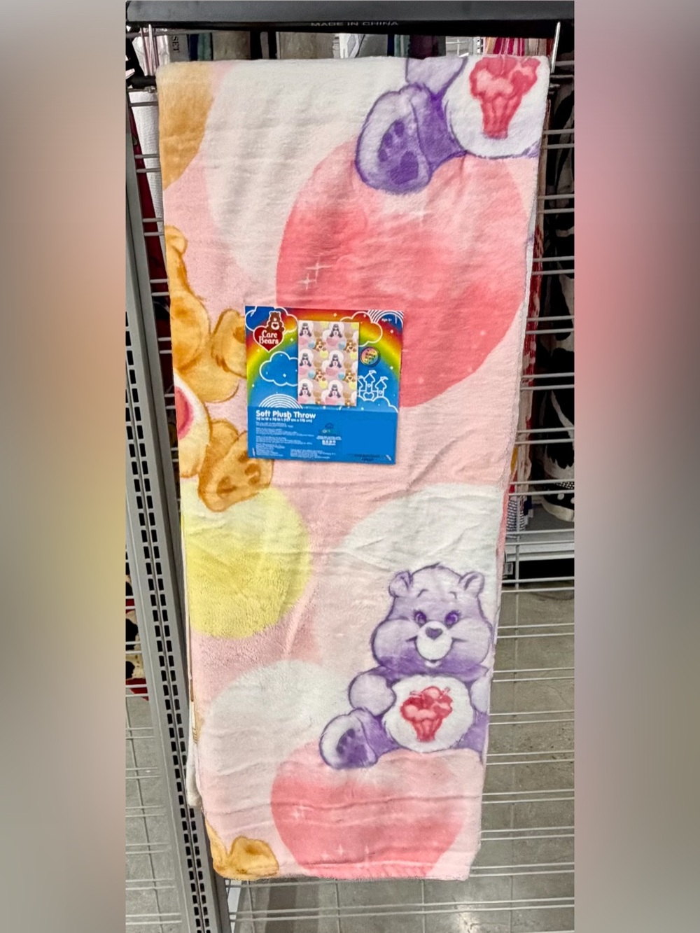 new release care bears plush blanket throw